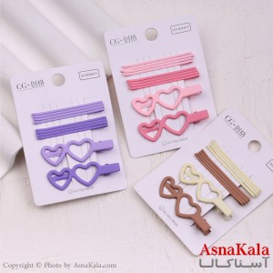 پنس و گیره انبری مو قلبی مجموعه 10عددی  کد HAIR13420W