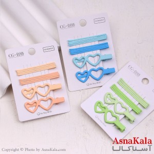 پنس و گیره انبری مو قلبی مجموعه 10عددی  کد HAIR13422W