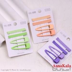 پنس و گیره انبری مو رنگی مجموعه 10عددی  کد HAIR13425W