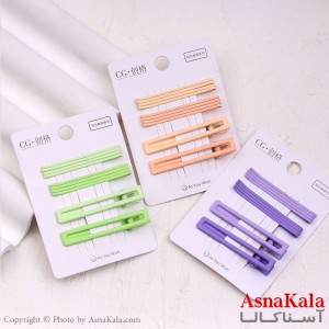 پنس و گیره انبری مو مستطیل مجموعه 10عددی  کد HAIR13433W