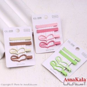 پنس و گیره انبری مو تک قلبی مجموعه 10عددی  کد HAIR13437W