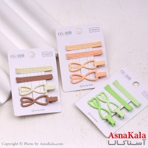 پنس و گیره انبری مو پاپیون رنگی مجموعه 10عددی کد HAIR13440W