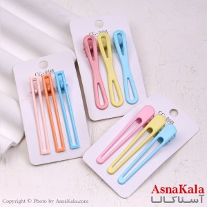 گیره مو زنانه انبری کارتی پینترستی مات مجموعه 3عددی کد HAIR13452W