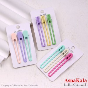 گیره مو زنانه انبری کارتی پینترستی مجموعه 3عددی کد HAIR13454W