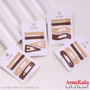 پنس و گیره انبری مو پینترستی رنگ نود مجموعه 10عددی  کد HAIR13486W