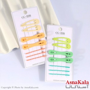 گیره و پنس و تق تقی مو ترکیبی رنگی مجموعه7 عددی  کد HAIR13547W