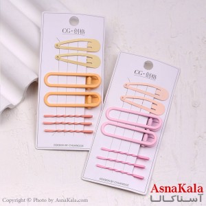 گیره و پنس و تق تقی مو ترکیبی رنگی مجموعه 7عددی  کد HAIR13552W