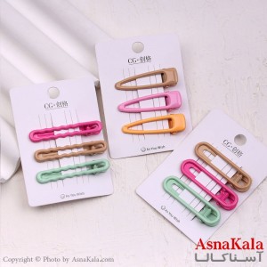 گیره مو زنانه انبری کارتی پینترستی براق مجموعه 3عددی کد HAIR13633W