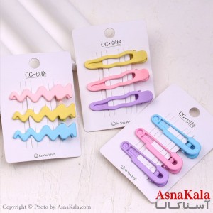گیره مو زنانه انبری کارتی فانتزی  کیوت مجموعه 3عددی  کد HAIR13715W