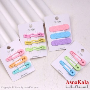 گیره مو زنانه انبری کارتی فانتزی مجموعه 3عددی کد HAIR13723W