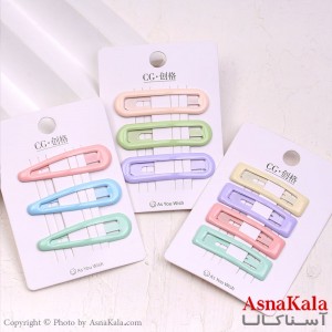 گیره مو تق تقی کارتی لاکی رنگی کد HAIR13729W