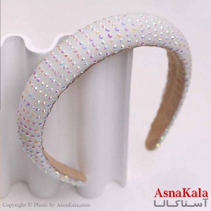 تل مو زنانه مجلسی  سفید درخشان کد HAIR13753W