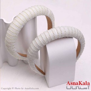 تل مو زنانه مجلسی  سفید نگین دار کد HAIR13754W
