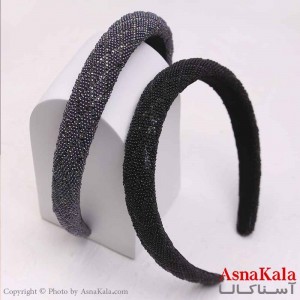 تل مو زنانه مجلسی مدل مشکی نگین دار کد HAIR13763W