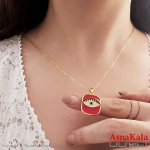 گردنبند دخترانه استیل 316 مدل چشم نظر قرمز کد GNB16778W