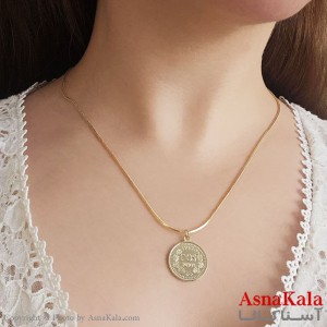 گردنبند کره ای زنانه استیل 316 مدل آلیزابت طلایی کد GNB16784W