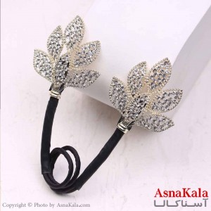 باندفر مو زنانه مجلسی مدل برگ نگینی کد HAIR13770W