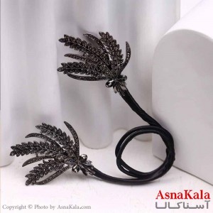 باندفر مو زنانه مجلسی مدل خوشه ای مشکی کد HAIR13776W