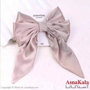 گیره مو زنانه مدل پاپیون فرانسوی ساتن ساده کد HAIR13803W