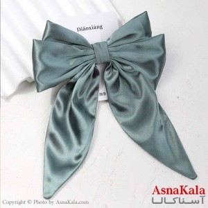 گیره مو زنانه مدل پاپیون فرانسوی ساتن ساده کد HAIR13804W