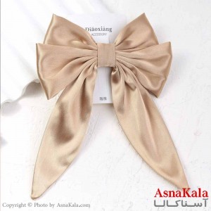 گیره مو زنانه مدل پاپیون فرانسوی ساتن ساده کد HAIR13806W