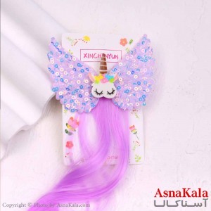 گیره انبری اکستنشن دار دخترونه مدل تک شاخ کد HAIR13822W