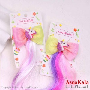 گیره انبری اکستنش دار دخترونه مدل پاپیون کد HAIR13823W