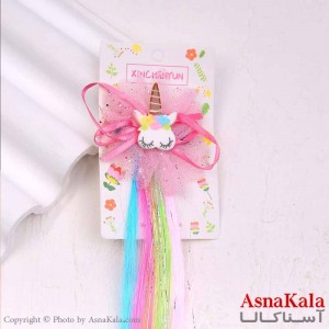گیره انبری اکستنش دار دخترونه مدل یونیکورن کد HAIR13824W