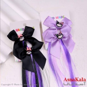 گیره انبری اکستنش دار دخترونه مدل پاپیون کرومی کد HAIR13826W