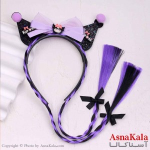 تل مو فانتزی ریسه ای گیس بافت مدل کرومی مشکی کد HAIR13827W