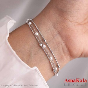 دستبند زنانه پینترستی استیل 316 مدل مرواریدی کد DSB18567W