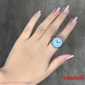 انگشتر زنانه ساعتی  مدل  خطی کد ANG19585W