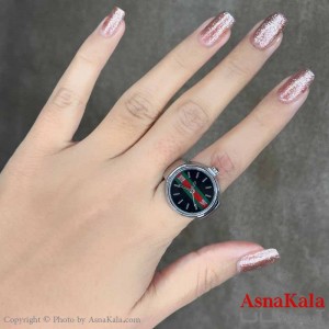 انگشتر زنانه ساعتی  مدل  صفحه عقربه ای گوچی کد ANG19591W