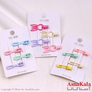 گیره مو زنانه انبری کارتی مینی پینترستی مجموعه 4عددی کد HAIR13944W