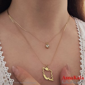 گردنبند پینترستی دخترانه استیل 316 مدل دولاین ایران کد GNB16840W