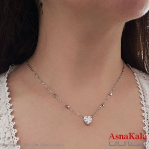 گردنبند مینیمال دخترانه استیل316 مدل قلب کد GNB16854W