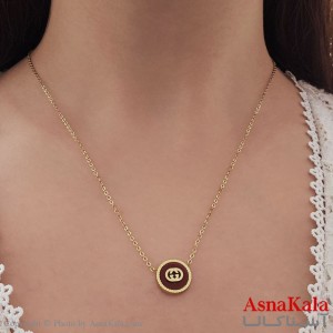 گردنبند مینیمال دخترانه استیل316 مدل گوچی چری کد GNB16858W