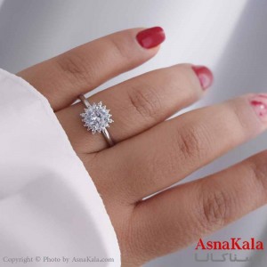انگشتر زنانه استیل مدل  درخشان کد ANG19597W