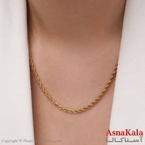 زنجیر مینیمال دخترانه استیل316 مدل طنابی کد GNB16887W