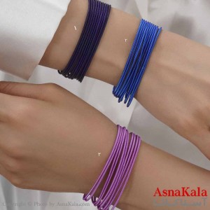 دستبند زنانه پینترستی  مدل کشی رنگی کد DSB18581W