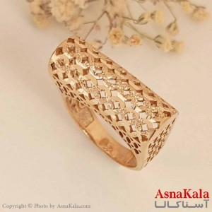 انگشتر زنانه طلاروس  مدل درخشش طلایی کد ANG19599W