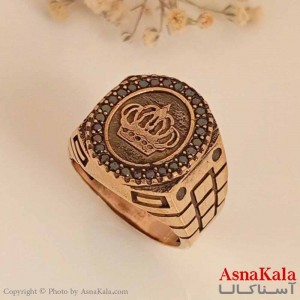 انگشتر طلاروس مردانه خاص طرح تاج کد ANG19601W