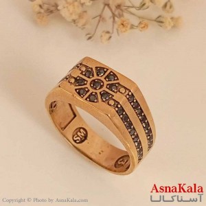 انگشتر طلاروس مردانه خاص طرحدار کد ANG19602W