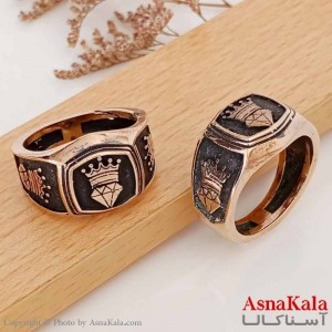 انگشتر طلاروس مردانه خاص طرح الماس شاهی کد ANG19613W