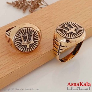 انگشتر طلاروس مردانه طرح مازراتی کد ANG19614W