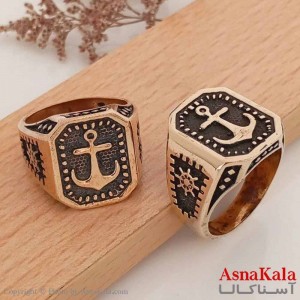 انگشتر طلاروس مردانه طرح لنگر کد ANG19622W