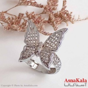 انگشتر زنانه طلاروس  مدل پروانه کد ANG19629W