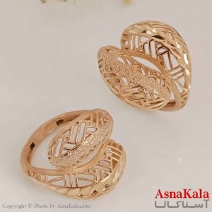 انگشتر زنانه طلاروس  مدل قطره ای کد ANG19633W