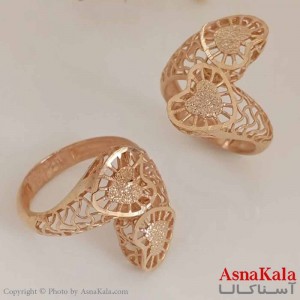 انگشتر زنانه طلاروس  مدل قلب کد ANG19635W