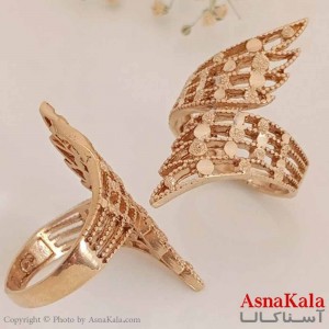 انگشتر زنانه طلاروس  مدل بال کد ANG19636W